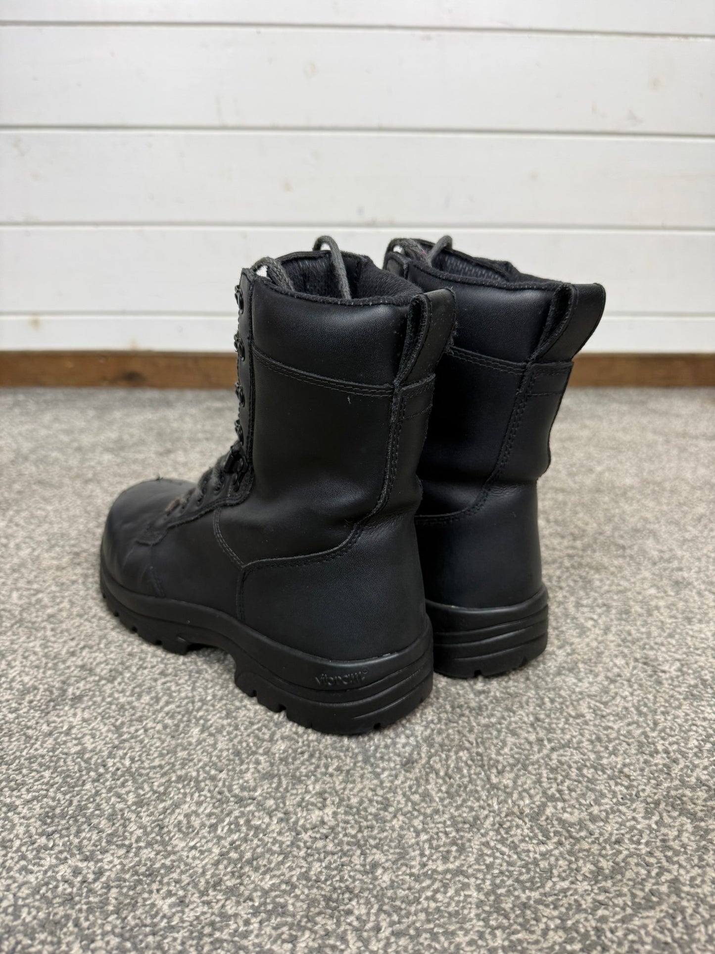 Ex Police Magnum Elite Shield Combat Boots Black Leather UK 5 Security Work