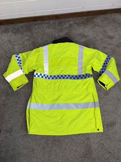Ex Police Hi-Vis Waterproof Jacket Coat Quilted Liner Security Riding Work Jacket - Grade A