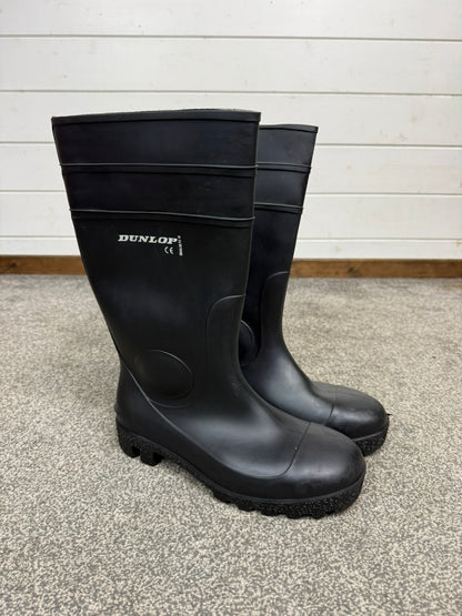 Dunlop Protomastor Size 9 Black Steel Toe Cap Safety Wellies