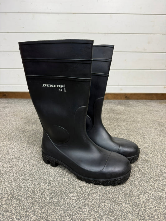 Dunlop Protomastor Size 9 Black Steel Toe Cap Safety Wellies