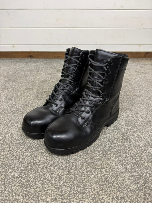Ex Police Magnum Elite Shield Combat Boots Black Leather UK 11 Security Work