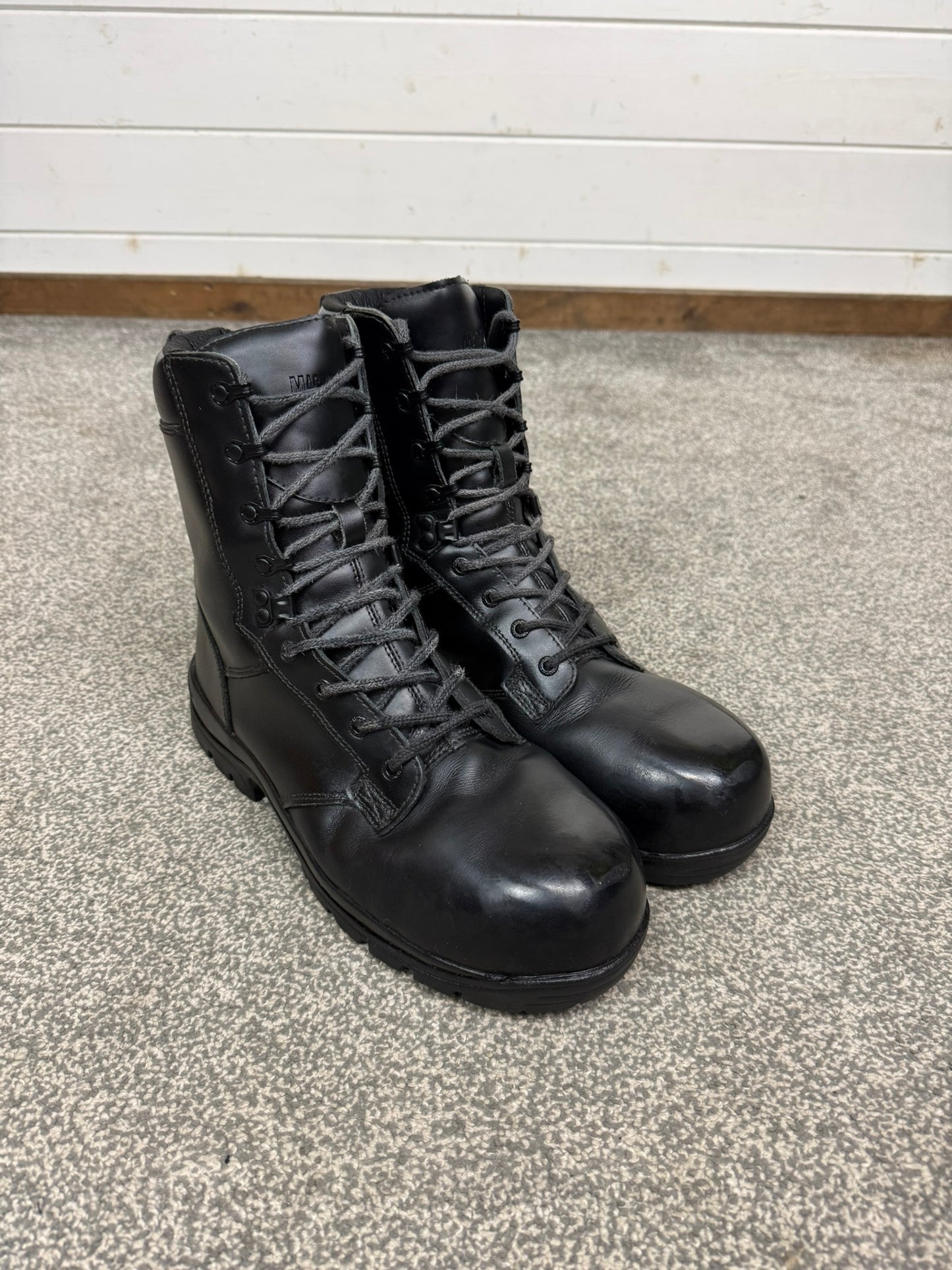 Ex Police Magnum Elite Shield Combat Boots Black Leather UK 11 Security Work