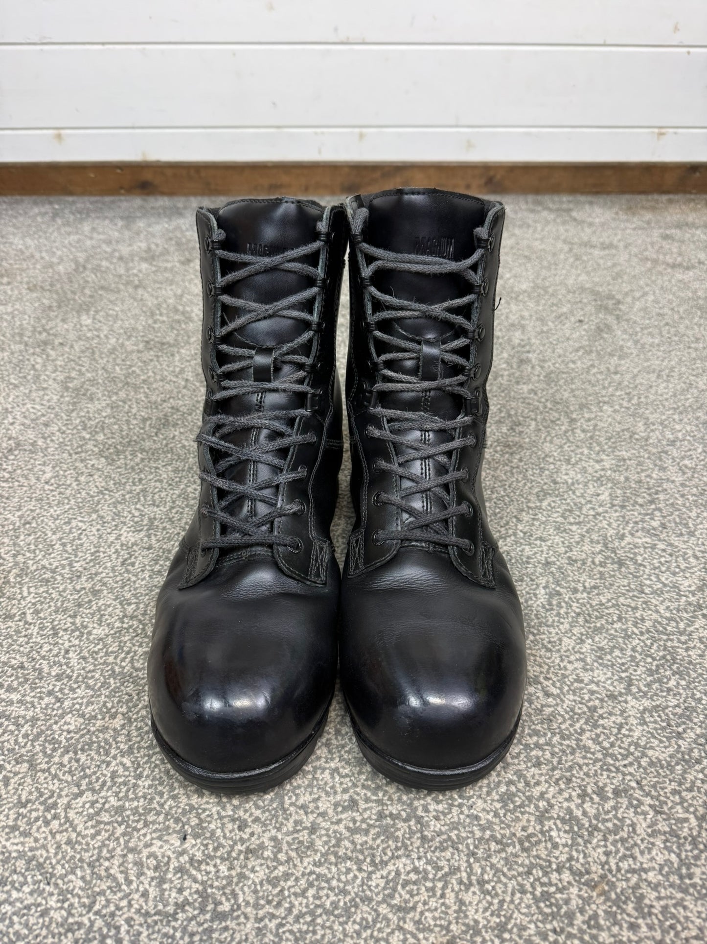 Ex Police Magnum Elite Shield Combat Boots Black Leather UK 11 Security Work
