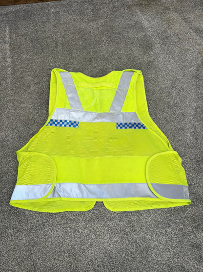 Ex Police Protec Hi Vis Tac Utility Vest LRG With Radio Pouch Chequered Security