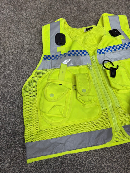 Ex Police Protec Tactical Vest Hi Vis Chequered Security Utility Patrol Vest XL-XXL