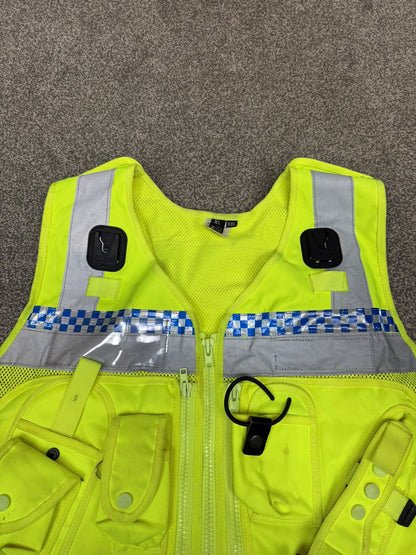 Ex Police Protec Tactical Vest Hi Vis Chequered Security Utility Patrol Vest XL-XXL