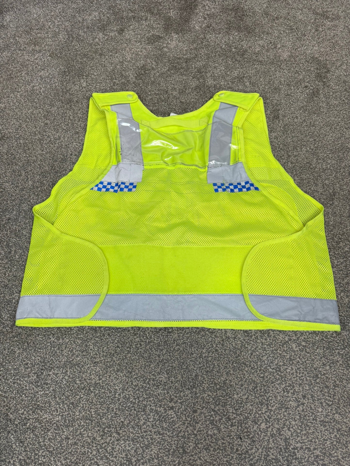 Ex Police Protec Tactical Vest Hi Vis Chequered Security Utility Patrol Vest XL-XXL