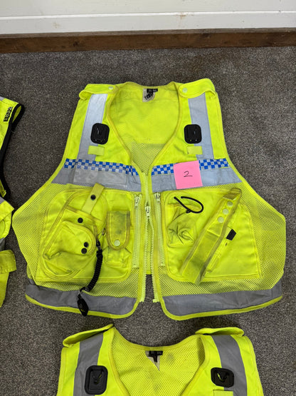 4x Ex Police Hi Vis Utility Tac Vest Job Lot Security Equipment Patrol Vests