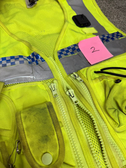 4x Ex Police Hi Vis Utility Tac Vest Job Lot Security Equipment Patrol Vests