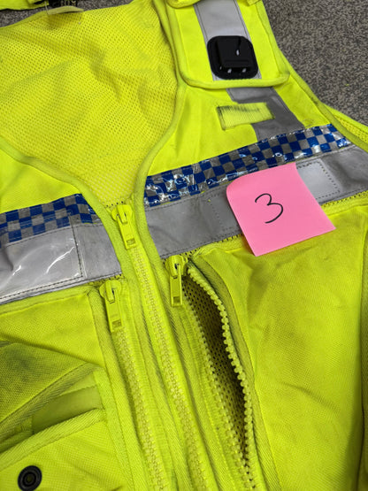 4x Ex Police Hi Vis Utility Tac Vest Job Lot Security Equipment Patrol Vests