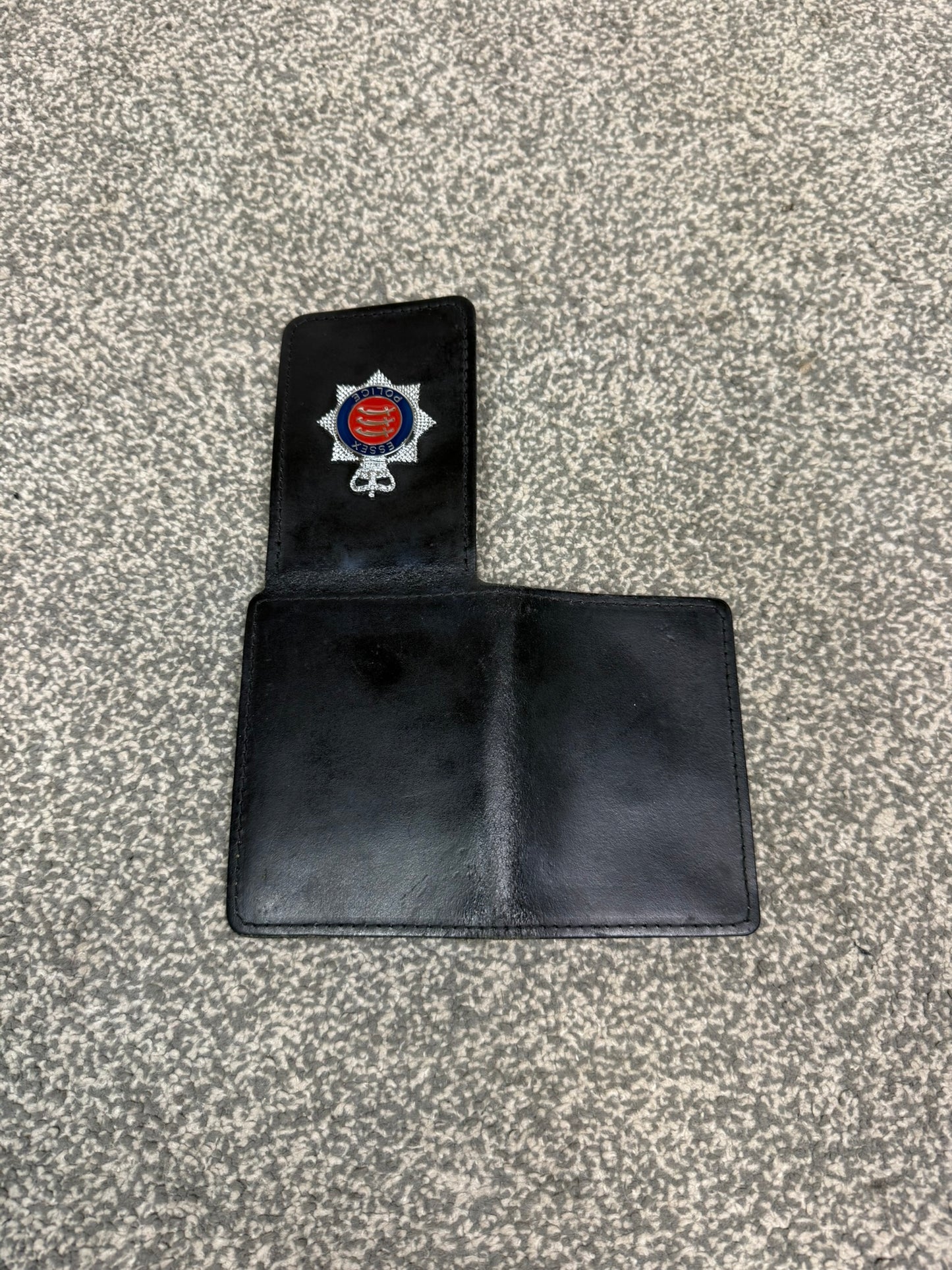 Obsolete Ex Essex Police Warrant Card Leather Holder Wallet Collector Display