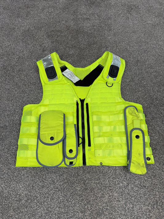 Safariland Hi-Vis MOLLE Vest & Pouches Tactical Utility Security Vest Ex Police - MED