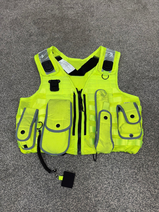 Safariland Hi-Vis MOLLE Vest & Pouches Tactical Utility Security Vest Ex Police - MED