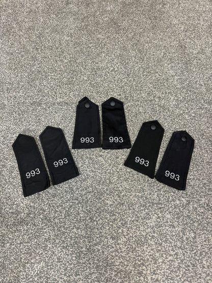 Ex Police Shoulder Epaulettes 3x Pairs Numbered 993 Collector Uniform Display