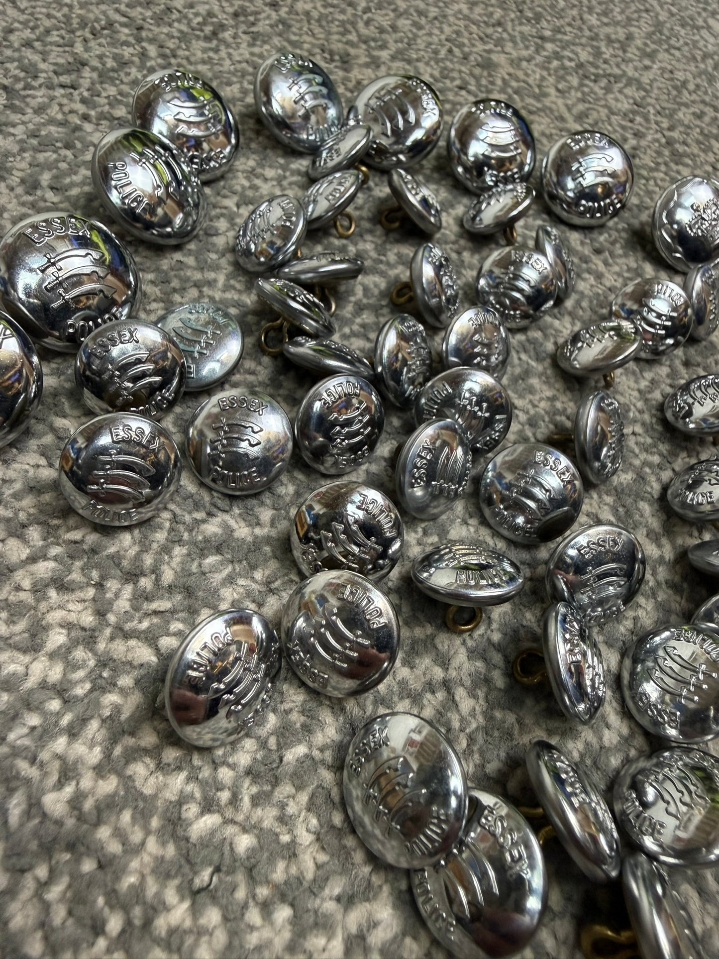 Essex Police Buttons Job Lot x52 Tunic Uniform Buttons