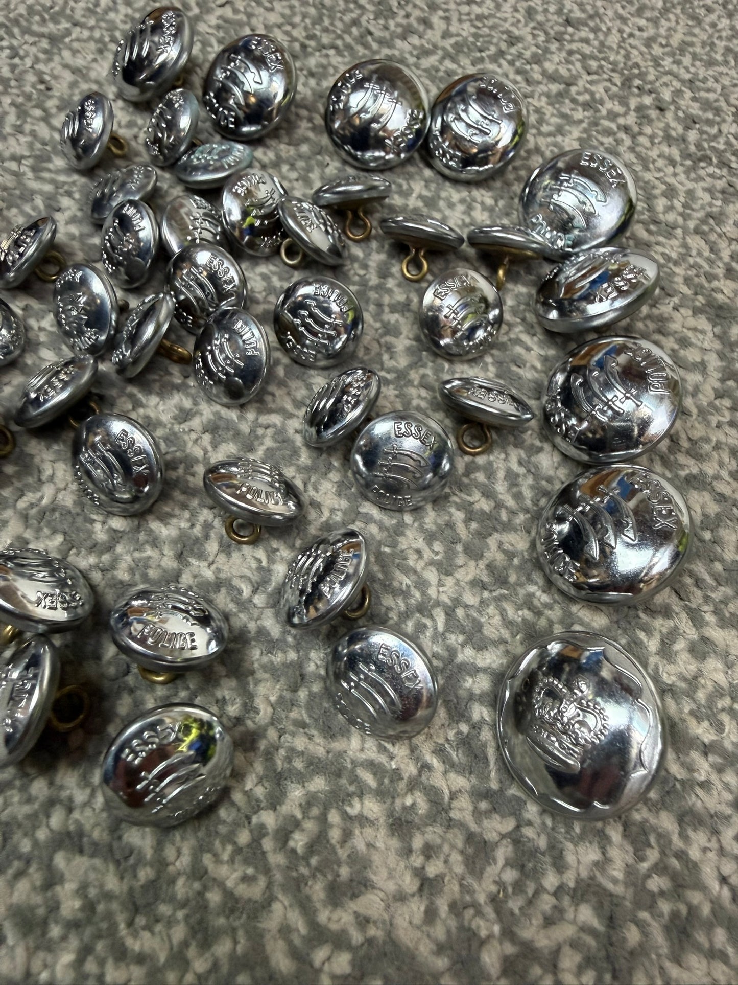 Essex Police Buttons Job Lot x52 Tunic Uniform Buttons