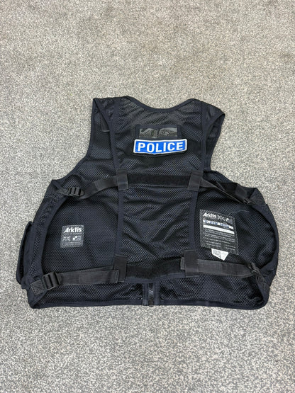 Ex Essex Police Black Arktis Tactical Utility Vest & Pouches Security Airsoft - Small