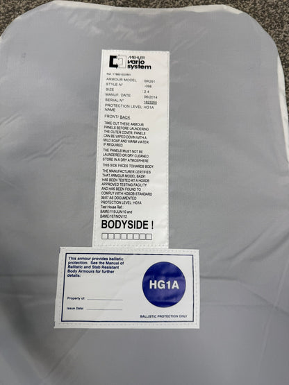 Ex Police Covert Mehler Body Armour Vest Ballistic HG1A Security