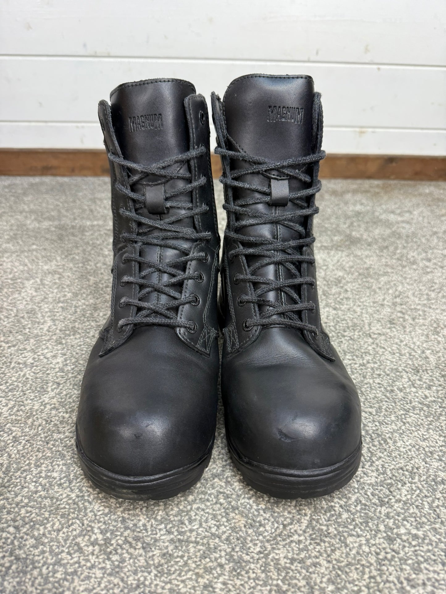 Ex Police Magnum Elite Shield Met Combat Boots Black Leather UK 7 Security Work