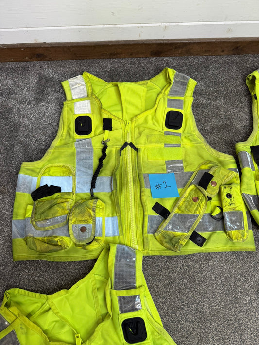 5x Ex Police Hi Vis Utility Vest 774 Job Lot Security Equipment Patrol Vests