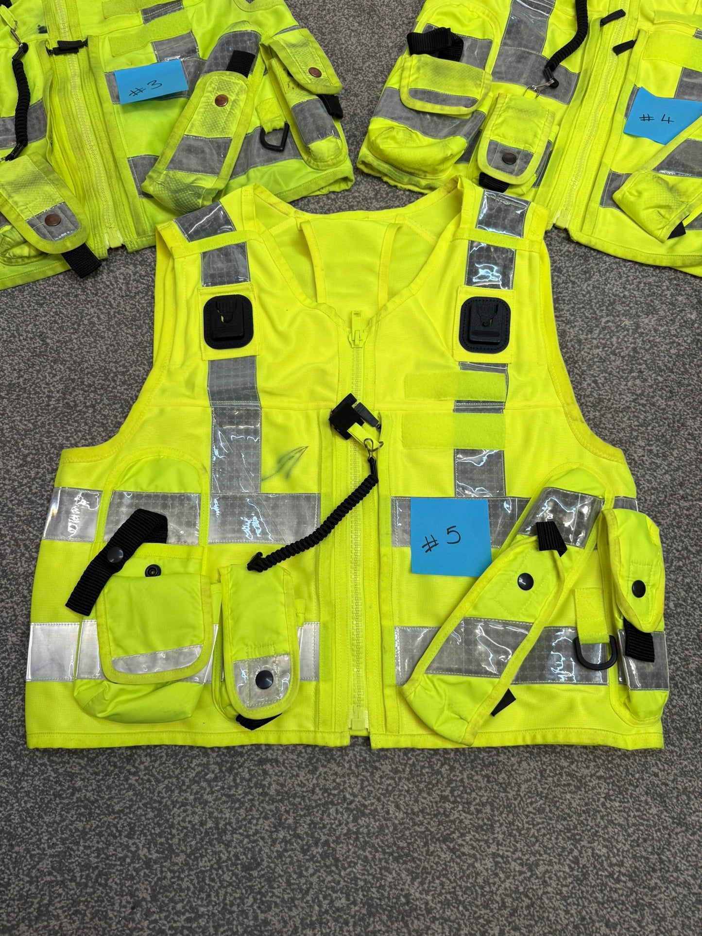 5x Ex Police Hi Vis Utility Vest 774 Job Lot Security Equipment Patrol Vests