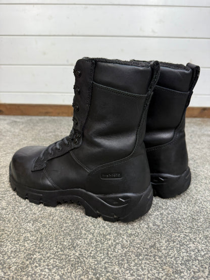 Ex Police Magnum Shield ST Combat Boots Black Leather UK 8 Security Work