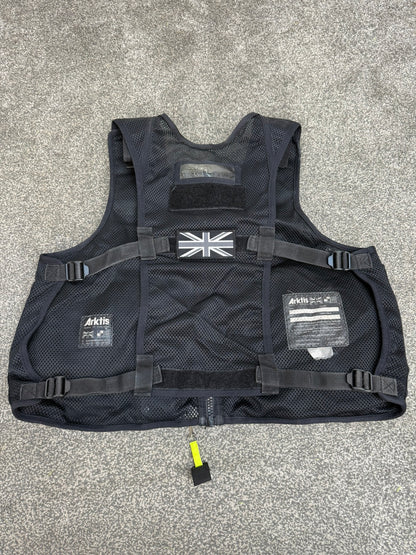 Ex Police Black Arktis Tactical Utility Vest & Pouches Security Airsoft - Large