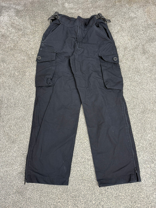 Ex Police Arktis Black Combat Cargo Trousers 32" Waterproof Ripstop Dog Handler