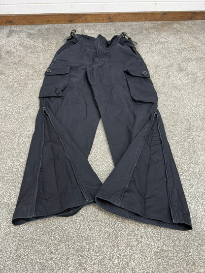 Ex Police Arktis Black Combat Cargo Trousers 32" Waterproof Ripstop Dog Handler