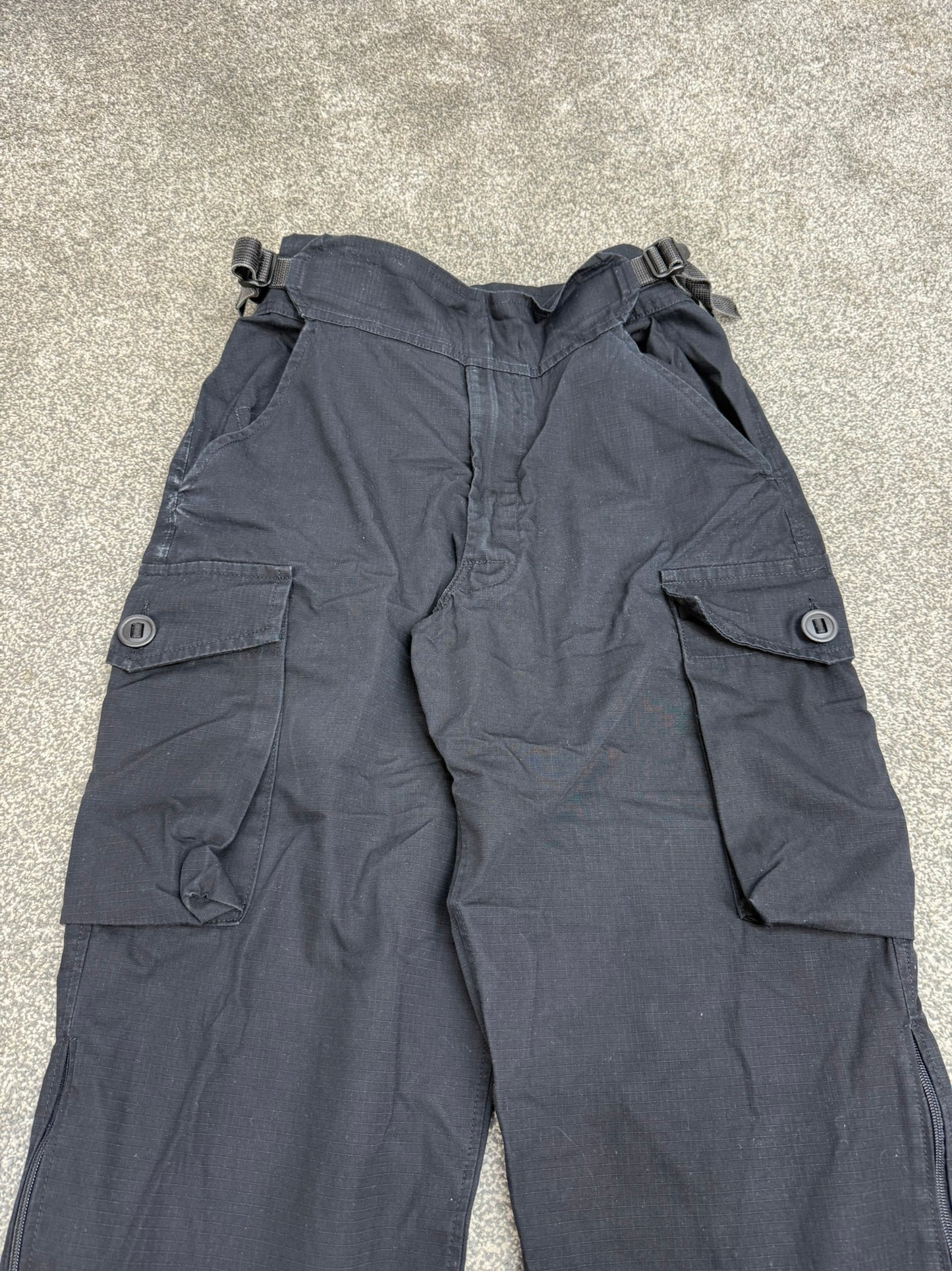 Ex Police Arktis Black Combat Cargo Trousers 32" Waterproof Ripstop Dog Handler