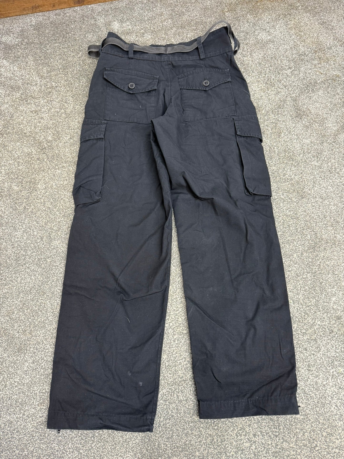 Ex Police Arktis Black Combat Cargo Trousers 32" Waterproof Ripstop Dog Handler