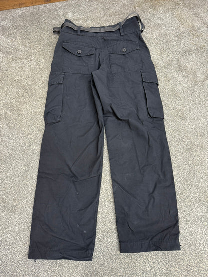 Ex Police Arktis Black Combat Cargo Trousers 32" Waterproof Ripstop Dog Handler