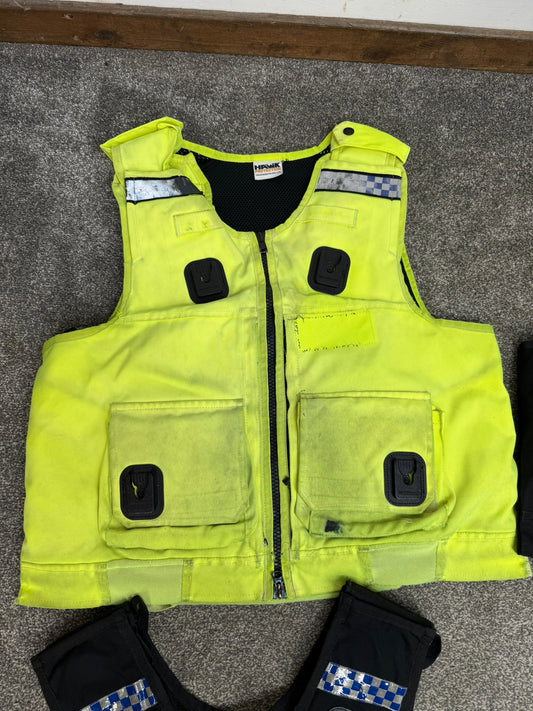 4x Ex Police Body Armour Cover Vest Job Lot Overt & Covert Security Film TV