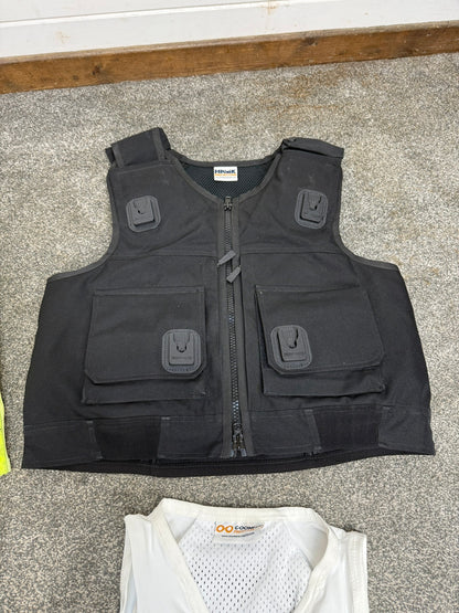 4x Ex Police Body Armour Cover Vest Job Lot Overt & Covert Security Film TV