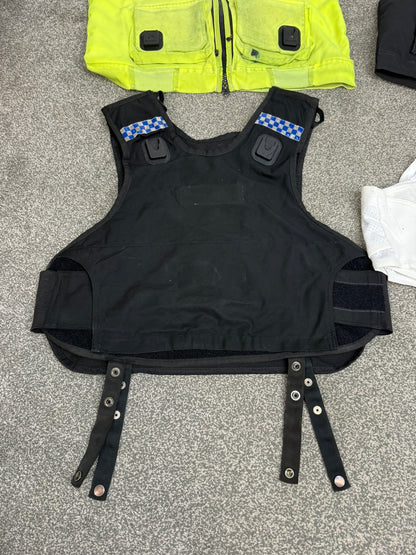 4x Ex Police Body Armour Cover Vest Job Lot Overt & Covert Security Film TV