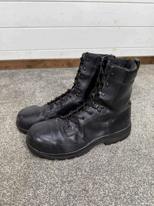 Ex Police Magnum Elite Shield Combat Boots Black Leather UK 10.5 Security Work