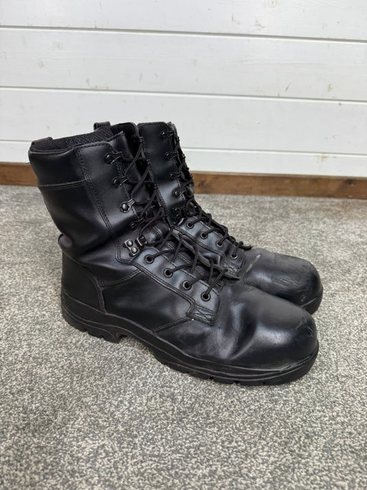 Ex Police Magnum Elite Shield Combat Boots Black Leather UK 10.5 Security Work