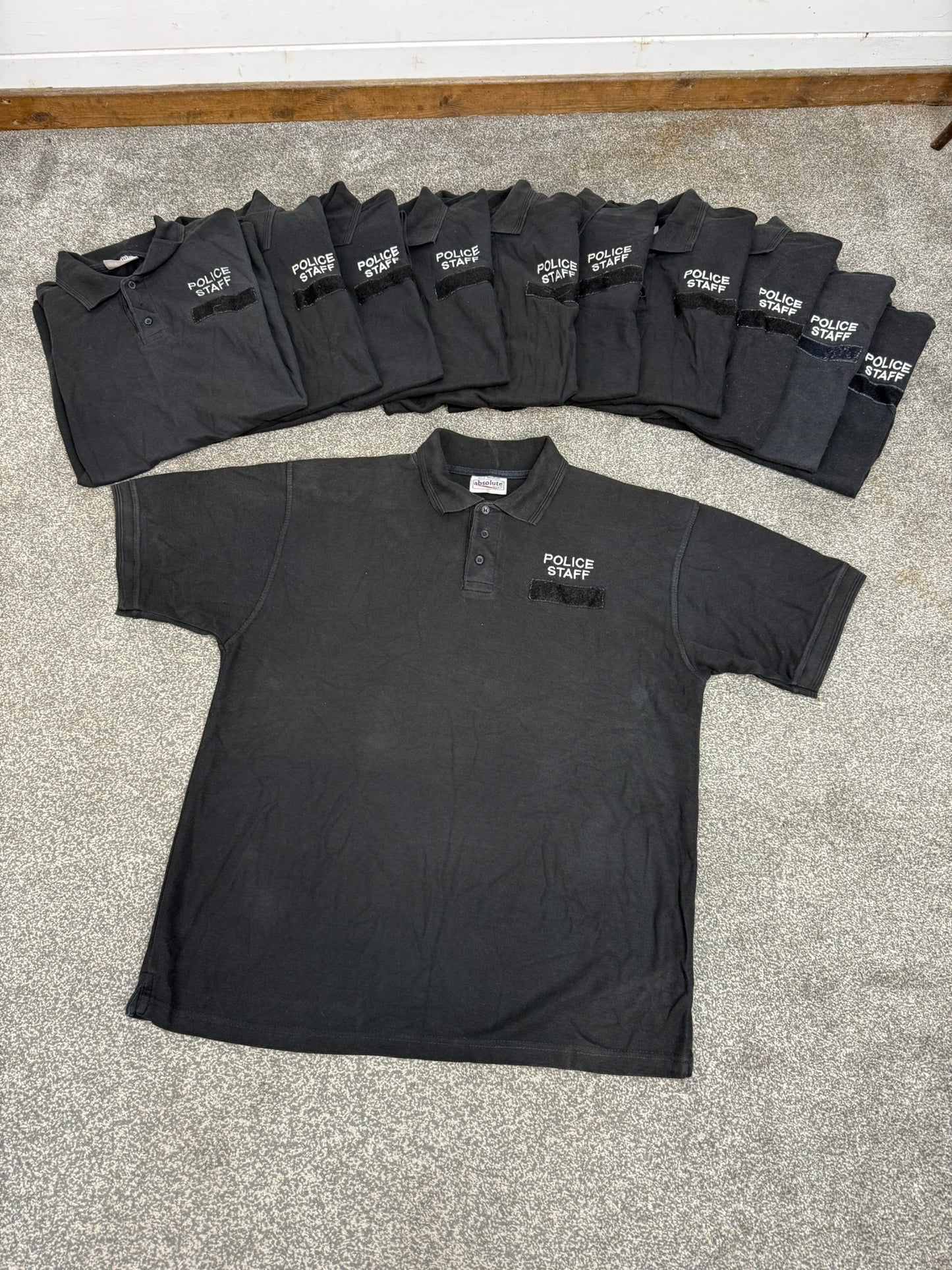 11x Ex Police Staff Polo Shirts X Large T-Shirt Job Lot Film Uniform Display