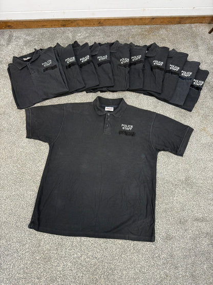 11x Ex Police Staff Polo Shirts X Large T-Shirt Job Lot Film Uniform Display