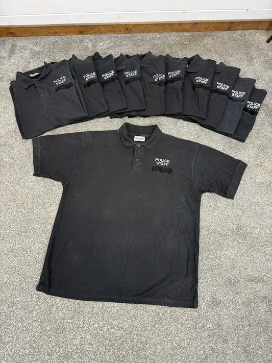 11x Ex Police Staff Polo Shirts X Large T-Shirt Job Lot Film Uniform Display