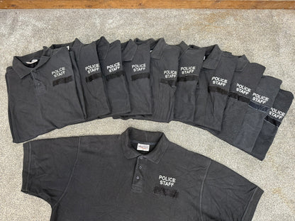 11x Ex Police Staff Polo Shirts X Large T-Shirt Job Lot Film Uniform Display