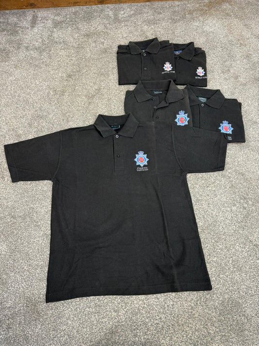 5x Ex Essex Police Firearms Instructor & Search Team Polo Shirts Job Lot