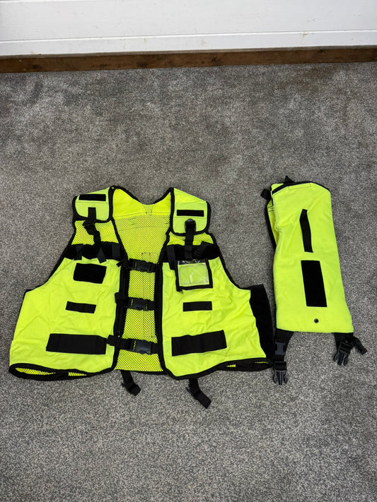 Ex Police Hi Viz Remploy Frontline CBRN Hydration Vest Camelbak Pouch Security