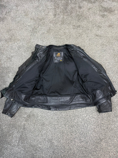 Ex Police Hideout Men's Motorcycle Leather Jacket Motorbike Biker