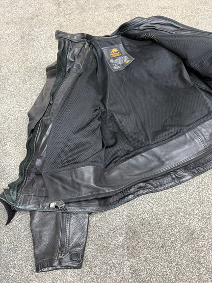 Ex Police Hideout Men's Motorcycle Leather Jacket Motorbike Biker