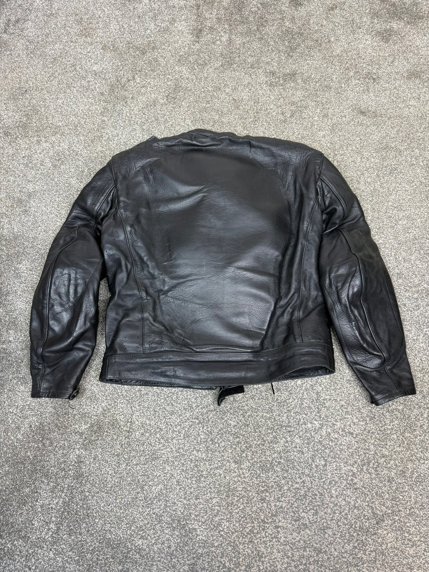 Ex Police Hideout Men's Motorcycle Leather Jacket Motorbike Biker