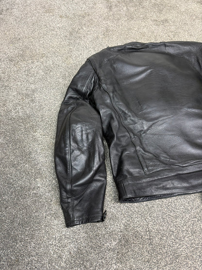 Ex Police Hideout Men's Motorcycle Leather Jacket Motorbike Biker
