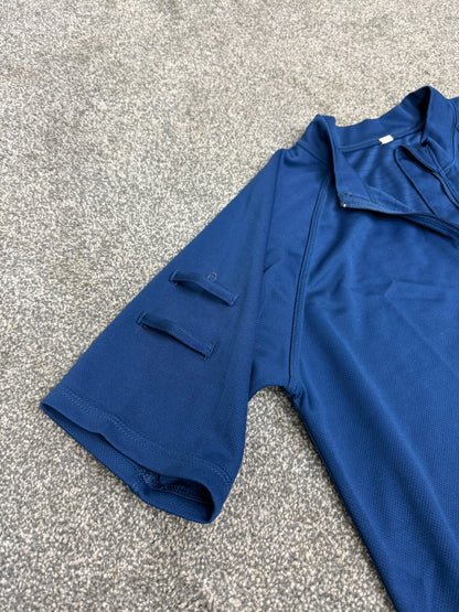 Ex Police Men's Blue Moisture Wicking T-Shirt Security Uniform Hiking Walking