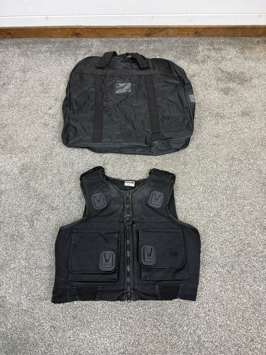 Ex Police Black Hawk Body Armour Vest & Bag Anti Stab & Ballistic HG1A & KR1 Security - MEDIUM