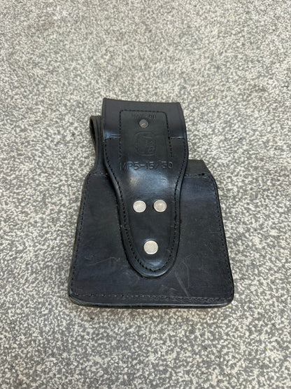 Ex Police Leather MP5 Double Mag Belt Pouch Airsoft Display